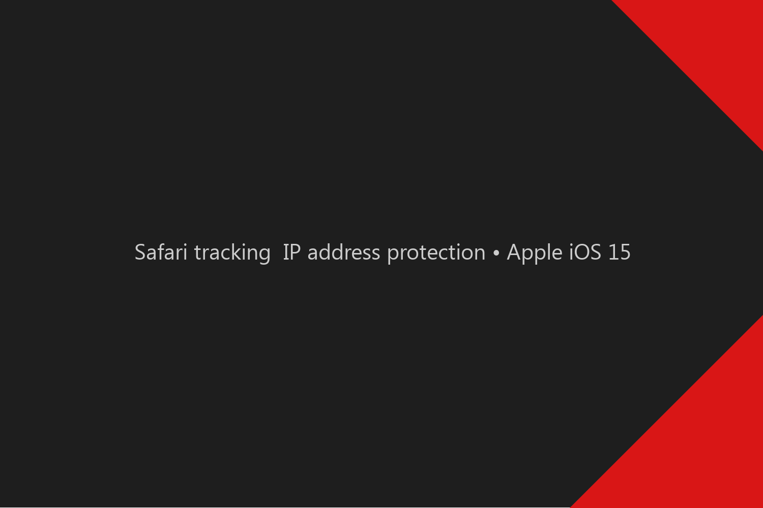 iOS 15: Hide IP address in Safari